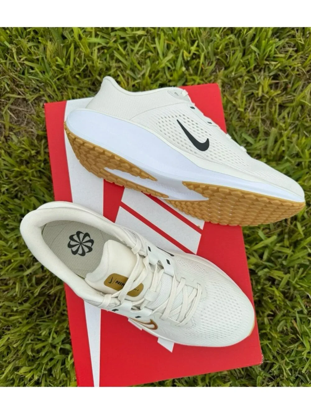 * 10 WOMEN'S NIKE QUEST 6 PHANTOM / BEIGE GOLD BLACK FD6034-003 RUNNING SHOES - Picture 4 of 8